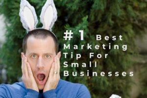 Man with bunny ears is shocked to find out the #1 Best Marketing Tip For Promoting Your Small Business in Less Than 10 Minutes