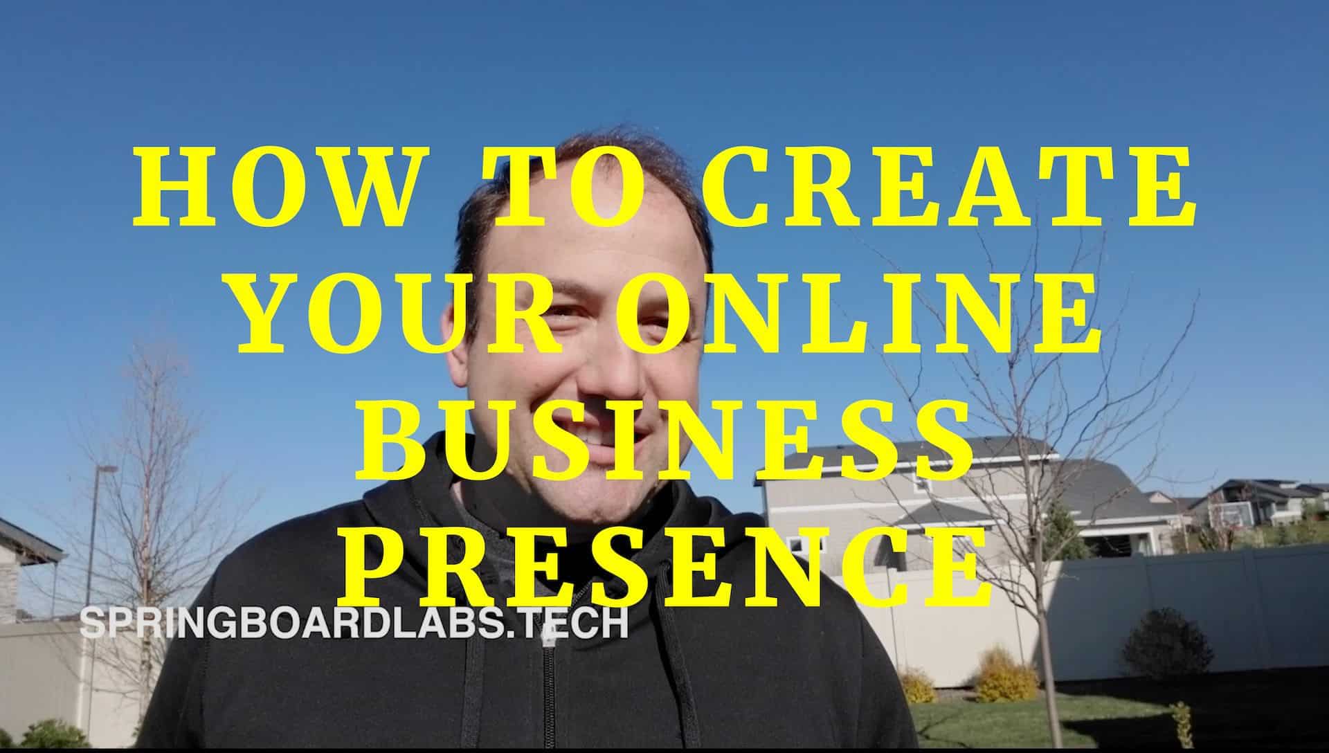Man talking about How to create an online presence for your business