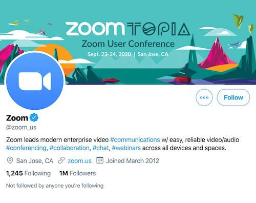 Zoom meeting tips twitter cover page for Zoom